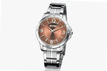 Ufingo-Business Casual Creative Unique Calendar Quartz For /Boys-Brown