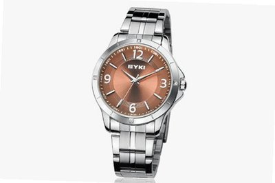 Ufingo-Business Casual Creative Unique Calendar Quartz For /Boys-Brown