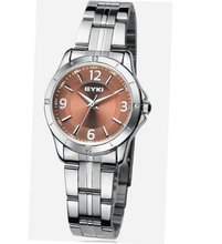 Ufingo-Business Casual Creative Unique Calendar Quartz For /Ladies/Girls-Brown