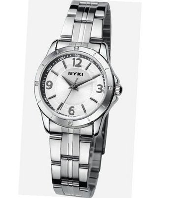 Ufingo-Business Casual Creative Unique Calendar Quartz For /Ladies/Girls-White