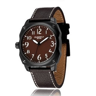 Ufingo-Fashion Casual Retro Cool Leather Strap Quartz For /Boys-White