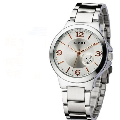 Ufingo-Fashion Cool Luxury Stainless Steel Band Quartz With Calendar For /Boys-Brown