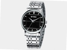 Ufingo-Fashion Nice Fine Steel Thin Band Business Wrist Quartz For /Boys-Black