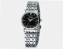 Ufingo-Fashion Nice Fine Steel Thin Band Business Wrist Quartz For /Ladies/Girls-Black