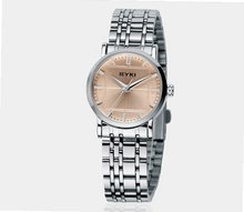 Ufingo-Fashion Nice Fine Steel Thin Band Business Wrist Quartz For /Ladies/Girls-Brown