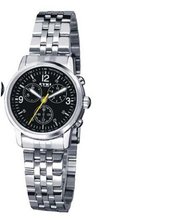 Ufingo-High End Luxury Fashion Stainless Steel Band Wrist Quartz For /Ladies/Girls-Black