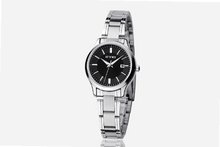 Ufingo-Korean Fashion Casual Steel Band Luxury Waterproof Calendar Quartz For /Ladies/Girls-Black