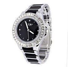Ufingo-Korean Fashion Cute Nice Beautiful Ceramic Quartz Wrist For /Ladies/Girls-Black