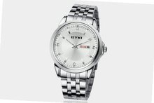 Ufingo-Korean Fashion Steel Band Waterproof Quartz With Calendar For /Boys-Silver White