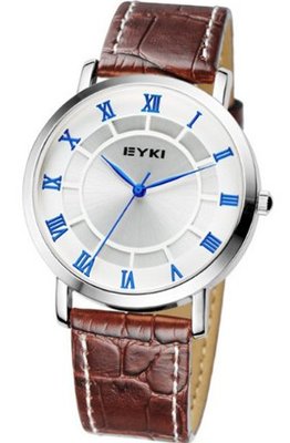 Ufingo-Leather Strap Casual Business Korean Fashion Freestyle Quartz For /Boys-Blue