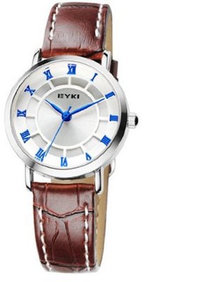 Ufingo-Leather Strap Casual Business Korean Fashion Freestyle Quartz For /Ladies/Girls-Blue