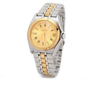Ufingo-Retro Automatic Mechanical Hollow Rhinestone Casual For /Boys-Gold