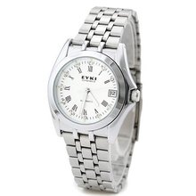 Ufingo-Retro Automatic Mechanical Hollow Rhinestone Casual For /Boys-White