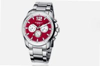 Ufingo-Stainless Steel Three Calendar Racing Outdoor Sports Wrist For /Boys-Red