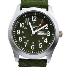 EYKI Army Green  Quartz Canvas Date Hours Week Hands Wrist Water Resist New