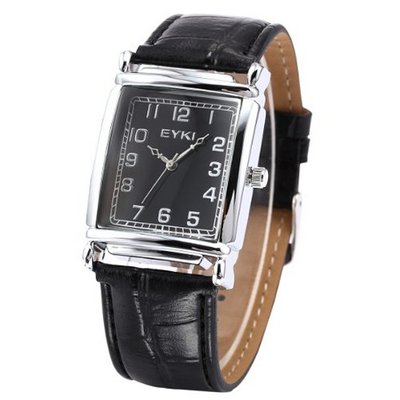 EYKI Black Oblong Dial Elegant Retro Couple Quartz Dress Wrist EKI057