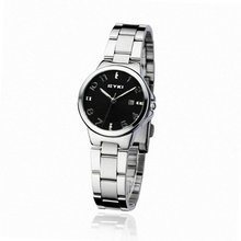 EYKI Calendar Stainless Steel Quartz Analog Wrist EET8529AGL Black Face