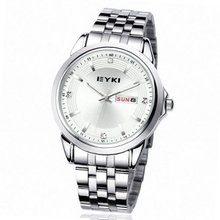 EYKI Calendar Stainless Steel Quartz Analog Wrist EET8593AGL White Face