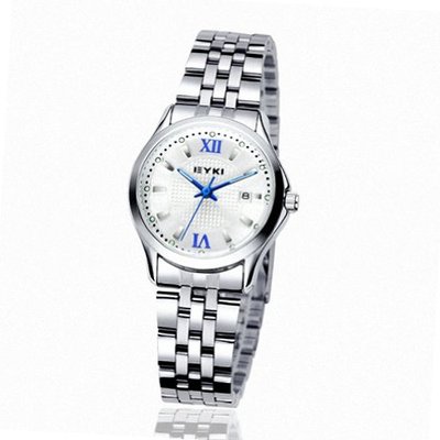 EYKI Calendar Stainless Steel Quartz Analog Wrist EET8596AGL White Face