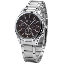 EYKI Elegant Business Silver Stainless Analog Display Quartz Wrist EKI043