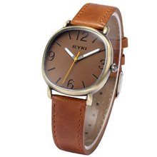 EYKI Fashion Japan Movement Brown Leather Band Business Dress Quartz Wrist EKI120