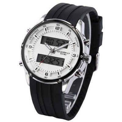 EYKI Flyover Day Date Chronograph Alarm Black Rubber Sport Quartz EKI065