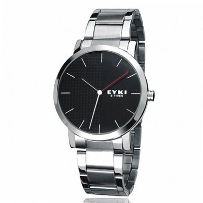 EYKI Stainless Steel Quartz Analog Wrist EET8410AGL Black Face