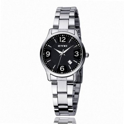 EYKI Stainless Steel Quartz Analog Wrist EET8570AGL Black Face