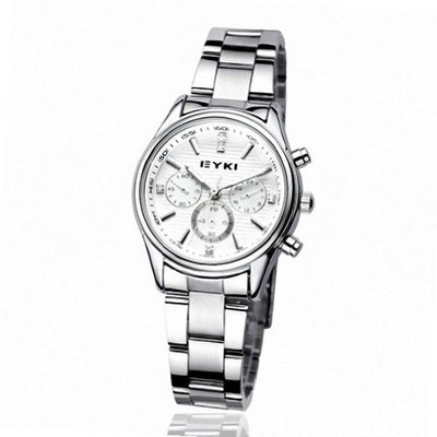 EYKI Stainless Steel Quartz Analog Wrist EET8581AGL White Face