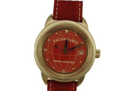 Faconnable Internation Red Date Wrist in Steel