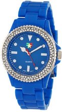 Fancy Face FF0040BL Candy Collection "Finley" Blue Stone Bezel Plastic Bracelet