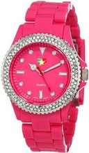 Fancy Face FF0040PI Candy Collection "Finley" Pink Stone Bezel Plastic Bracelet