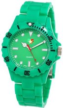 Fancy Face FF0096GR Candy Collection "Fiona" Green Sport Bezel Plastic Bracelet