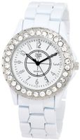 Fancy Face FF0261WH Candy Collection "Frost" White Stone Bezel Metal Bracelet