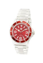 Fancy Face FF0298-RE Red Sport Bezel Clear Plastic