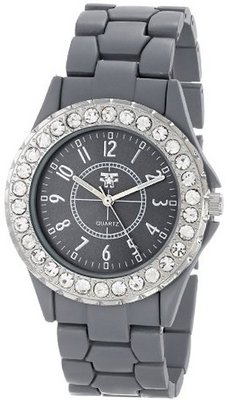 Fancy Face FF261-GY Grey Stone Bezel Metal Bracelet