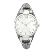 Lizard Embossed Tapered Cuff Strap Boyfriend , Gray