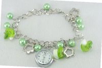 New in Box Green Round Stone Charm Bracelet Ladies Latest Style