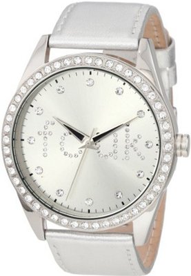 FCUK FC1012S Over-Sized Round Glossy Silver