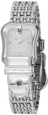 Fendi B. Fendi Ladies Mother-of-Pearl Diamond Dial Stainless Steel F381024500D1