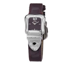 Fendi B. Fendi Ladies Shiny Dark Red Leather Strap Buckle Shaped F370277