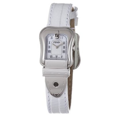 Fendi B. Fendi Ladies White Leather Strap Mother of Pearl Dial F371244