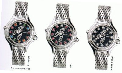Fendi 'Crazy Carats' Thirty-Six Pavé Diamond Markers Black Diamond Dial And Diamond Bezel F105031000B3T05