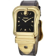 Fendi F380411021D1 Metallic Brown Leather Analog