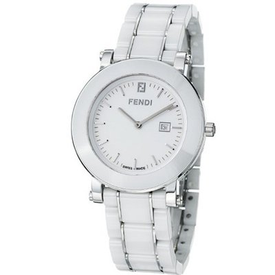 Fendi F642140 Ladies Round White Dial Ceramic