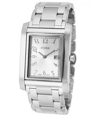 Fendi Loop Large Square Silver Dial and Bracelet Quartz - F775160