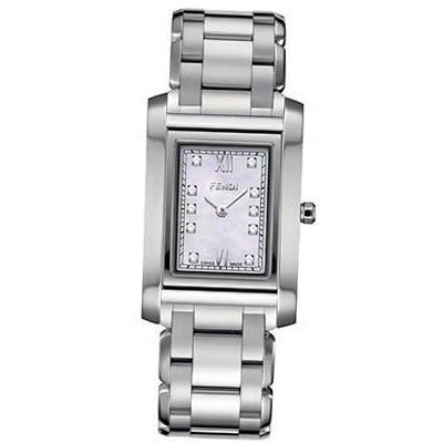 Fendi Loop Medium Square Diamond MOP Dial and Bracelet Quartz - F775340D