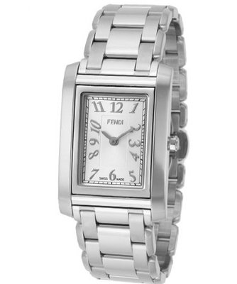 Fendi Loop Medium Square Silver Dial and Bracelet Quartz - F775360