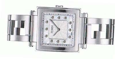 FENDI Quadro Collection MOP Diamond Dial  Steel WATCH F605034000b0
