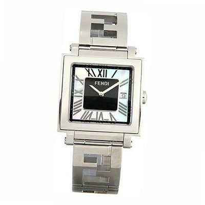 Fendi Quadro Large Black and MOP Dial Quartz - F605011000